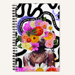 Eingelöste und gekrönte digitale Collage Christlic Notizblock