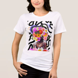 Eingelöste und gekrönte digitale Collage Christlic Tri-Blend Shirt