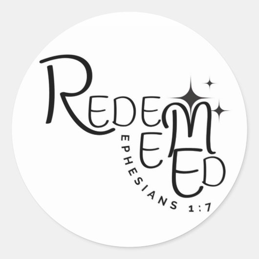 Eingelöster Christlicher Text-Sticker-Bibelaufkleb Runder Aufkleber (Vorderseite)