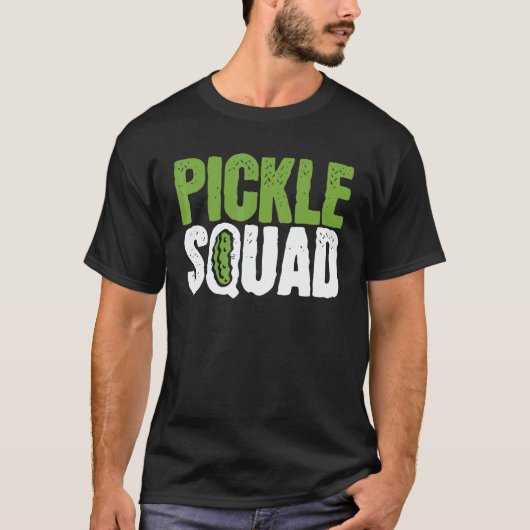Eingemachte Gurke Veganer Trupp Grüner Händler T-Shirt (Vorderseite)