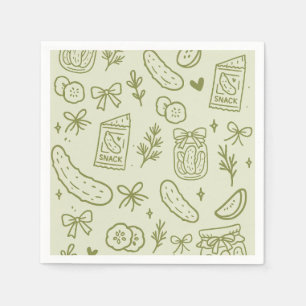 Eingemachte Gurken Geburtstag Papier Servietten   