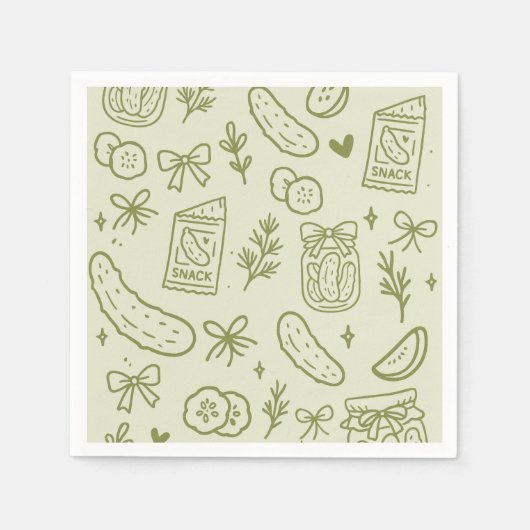 Eingemachte Gurken Geburtstag Papier Servietten | (Vorderseite)