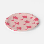 Eingemachte Palme in den Schatten des Pappteller (Schrägansicht)