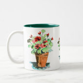 Eingemachte Pelargonie-Tasse Zweifarbige Tasse (Links)