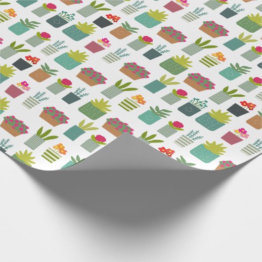 Eingemachte Pflanzen im GartenHousewarming Geschenkpapier (Ecke)