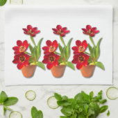 Eingemachte reife rote Tulpe-Fotografie Küchentuch (Gefaltet)