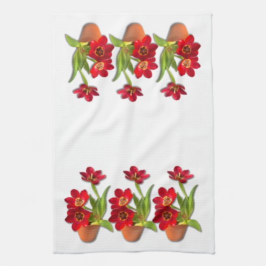 Eingemachte reife rote Tulpe-Fotografie Küchentuch (Vertikal)