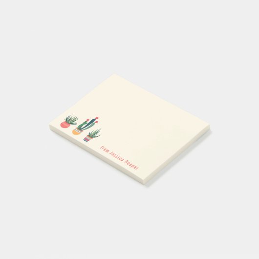 Eingemachte Succulents-Post-Itanmerkungen Post-it Klebezettel (angewinkelt)