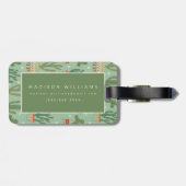 Eingemachtes Kaktus-Muster SüdwestGeo-Schritt-| Gepäckanhänger (Rückseite horizontal)