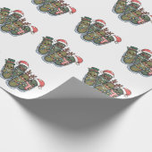 Eingemachtes mit Rentiershörnern Santa Eingemachte Geschenkpapier (Ecke)