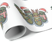 Eingemachtes mit Rentiershörnern Santa Eingemachte Geschenkpapier (Rolleneckpunkt)