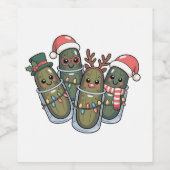 Eingemachtes mit Rentiershörnern Santa Eingemachte Weinetikett (Einzelnes Label)