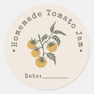 Eingemachtes Tomatenmarmelade-Einmachdatum Senf Runder Aufkleber