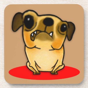 Eingepanzerter Mops Getränkeuntersetzer