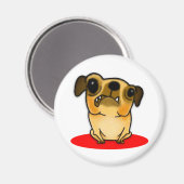 Eingepanzerter Mops Magnet (Vorderseite/Rückseite)