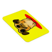 Eingepanzerter Mops Magnet (Rechte Seite)