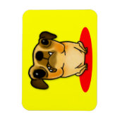 Eingepanzerter Mops Magnet (Vertikal)