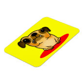 Eingepanzerter Mops Magnet (Linke Seite)