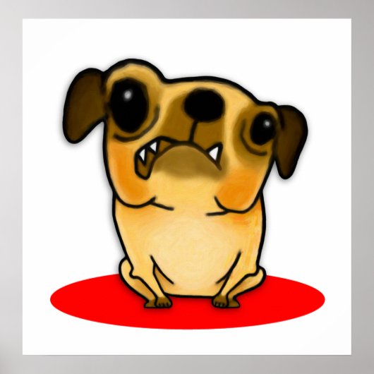 Eingepanzerter Mops Poster (Vorne)