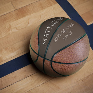 Eingepasstes Hochzeitsring-Träger-Andenken Basketball