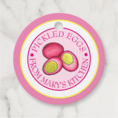 Eingepflückte, hartgekochte rote Rübeneier, von Geschenkanhänger (Vorderseite)