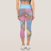 eingeprägte Blätter Capri Leggings (Rückseite)