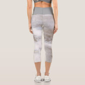eingeprägte Blätter Capri Leggings (Rückseite)