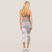 eingeprägte Blätter Capri Leggings (Rückseite)