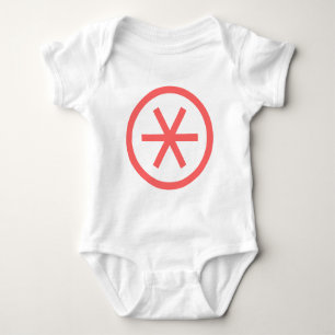 Eingerahmter Stern Baby Strampler