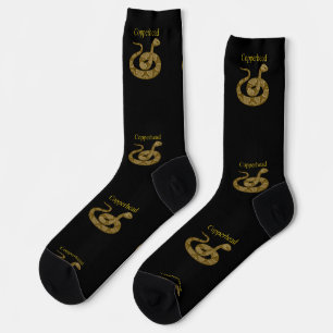 Eingerollte Kupferkopf-Schlange Thunder_Cove Socken