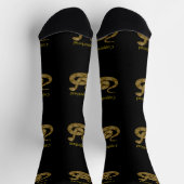 Eingerollte Kupferkopf-Schlange Thunder_Cove Socken (Oben)