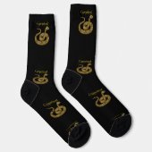 Eingerollte Kupferkopf-Schlange Thunder_Cove Socken (Rechts)