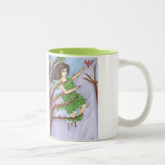 Eingeschlossen in einer Baum-Tasse (fertigen Sie) Zweifarbige Tasse