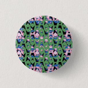 Eingeschlossene Himmel-Flammen-Flügel Button