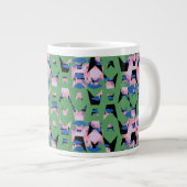 Eingeschlossene Himmel-Flammen-Flügel Jumbo-Tasse (Vorderseite Rechts)