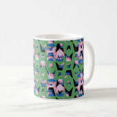Eingeschlossene Himmel-Flammen-Flügel Kaffeetasse (VorderseiteRechts)