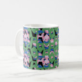 Eingeschlossene Himmel-Flammen-Flügel Kaffeetasse (Vorderseite Links)