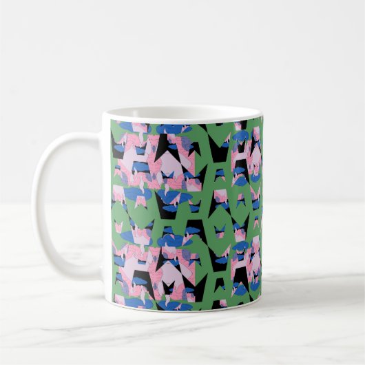 Eingeschlossene Himmel-Flammen-Flügel Kaffeetasse (Links)