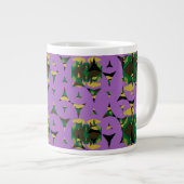 Eingeschlossene Himmelsflammen-Windräder Jumbo-Tasse (Vorderseite Rechts)