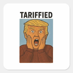 Eingeschlossene Residenzen I stehen mit Pinguinen Quadratischer Aufkleber