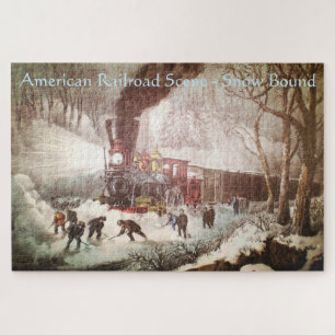 Eingeschnechter Zug großes Puzzle
