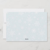 eingeschneit | Fotokarte für den Urlaub Feiertagskarte (Rückseite)