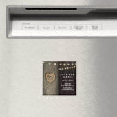 Eingeschnittene Initialen Alte Eiche Hochzeit Term Magnet (In Situ (Geschirrspüler))