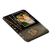 Eingeschnittene Initialen Alte Eiche Hochzeit Term Magnet (Rechte Seite)