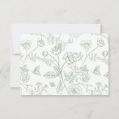 Eingeschränkte Ernährung bei Grünen Hochzeiten Einladung (Rückseite)