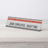 Eingeschränkter Zugang zu einem Beruflichen Risiko Schreibtischnamensplakette (Vorderseite )