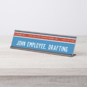 Eingeschränkter Zugang zu einem Beruflichen Risiko Schreibtischnamensplakette (Vorderseite )