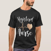 Eingeschriebene Krankenschwester Er rennt T-Shirt (Vorderseite)