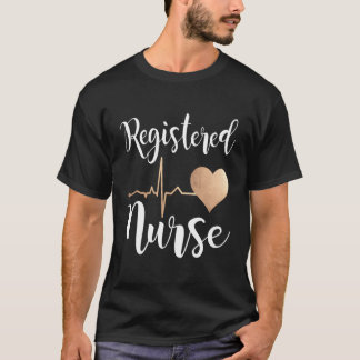 Eingeschriebene Krankenschwester Er rennt T-Shirt