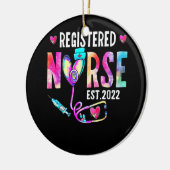 Eingeschriebene Krankenschwester Est. 2022 RN-Absc Keramik Ornament (Links)